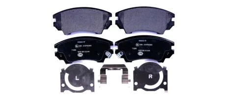 Тормозные колодки дисковые комплект; передняя. HELLA 8DB355013041