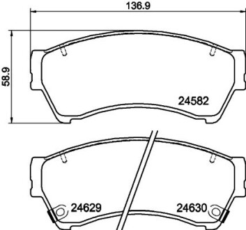 Тормозные колодки дисковые комплект; передняя. HELLA 8DB355013761