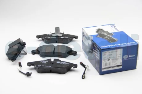 Тормозные колодки дисковые комплект; передняя. HELLA 8DB355014481