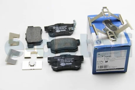 Гальмівні колодки зад. Civic 98-01/CR-V 01-06 (Akebono) (47,5x89x14,5) HELLA 8DB355015-611