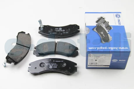 Тормозные колодки дисковые комплект; передняя. HELLA 8DB355016531