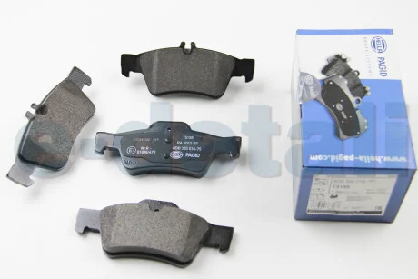 Тормозные колодки дисковые комплект; задн. HELLA 8DB355018751
