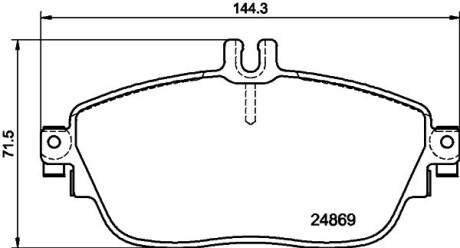 Колодки гальмівні дискові комплект; передн. HELLA 8DB355019721