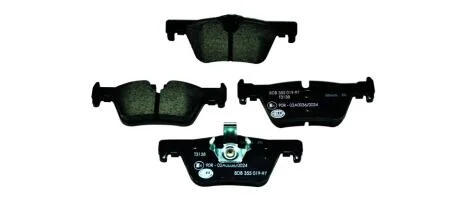 Тормозные колодки дисковые комплект; задн. HELLA 8DB355019971