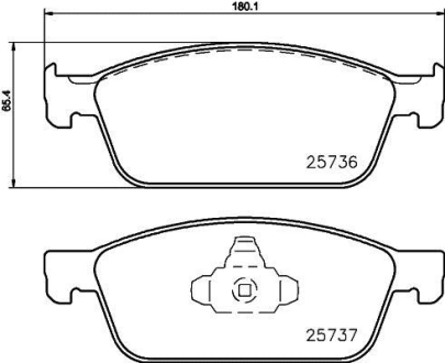 Тормозные колодки пер. Focus III/Transit 12- HELLA 8DB355020-831