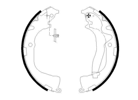 Колодки тормозные барабанные; задн. HELLA 8DB355022061