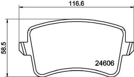 VW Колодки тормозн.задн.Audi A4/5,Q5 07- HELLA 8DB 355 025-381