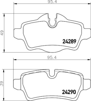 MINI Колодки гальмівні задні R56, R57 HELLA 8DB 355 031-791