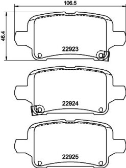 OPEL гальмівний колодки задні INSIGNIA B 17- HELLA 8DB 355 037-721