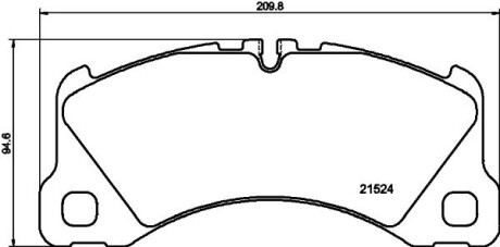 Комплект гальмівних накладок, дискове гальмо HELLA 8DB355040051