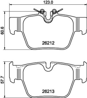 BMW Колодки гальмівні задні F44, F39, MINI HELLA 8DB 355 040-581