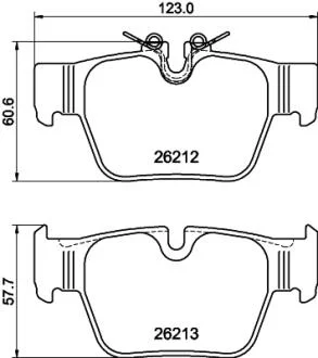 BMW Колодки гальмівні задні F44, F39, MINI HELLA 8DB 355 040-581