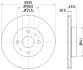 PRO TOYOTA гальмівний диск передн.Yaris 00-05 HELLA 8DD 355 108-881 (фото 4)