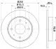 PRO MITSUBISHI Гальмівний диск задн. COLT CZC VI 1.5 06, COLT VI 1.1, 1.3, 1.5 04-, SMART HELLA 8DD 355 111-531 (фото 4)