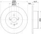 PRO TOYOTA Диск гальмівний задн. Avensis 99- HELLA 8DD 355 111-701 (фото 4)