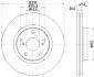 TOYOTA Тормозной диск передн.Avensis 08- HELLA 8DD 355 114-281 (фото 4)