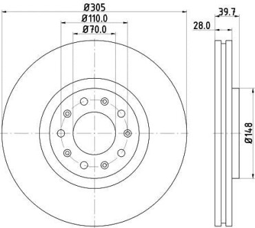 Диск тормозной HELLA 8DD355116631