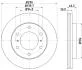 PRO MITSUBISHI Диск гальмівний передн. Pajero 3.2DI-D 07-,3.8 V6 07- HELLA 8DD 355 119-071 (фото 4)