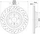 PRO HIGH CARBON DB диск гальмівний задн.GLE W166 11- HELLA 8DD 355 122-551 (фото 4)