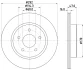 PRO NISSAN гальмівний диск задн. X-TRAIL 14-, RENAULT KOLEOS II HELLA 8DD 355 123-061 (фото 4)