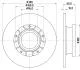 Диск гальмівний з покриттям PRO; с задающим диском ABS; задн. / Ford Transit 2013> HELLA 8DD355126591 (фото 4)