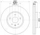 PRO HIGH CARBON OPEL Гальмівний диск передн. INSIGNIA A, CHEVROLET CAMARO, SAAB HELLA 8DD 355 129-091 (фото 4)