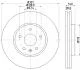 PRO HIGH CARBON OPEL Гальмівний диск передн. INSIGNIA A, CHEVROLET CAMARO, SAAB HELLA 8DD 355 129-091 (фото 4)