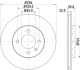 PRO HIGH CARBON VW диск гальмівний передн. Up, Load, Skoda Citigo, Seat 11- HELLA 8DD 355 129-441 (фото 4)