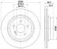 PRO HIGH CARBON DB гальмівний диск задн. (вентил.) (300*22) W211 02- HELLA 8DD 355 129-791 (фото 4)