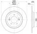 PRO HYUNDAI Гальмівний диск задн. i30 17- HELLA 8DD 355 131-381 (фото 4)