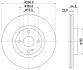 PRO HIGH CARBON MAZDA Гальмівний диск передн. MX-5 15-, FIAT 124 Spider HELLA 8DD 355 131-921 (фото 4)
