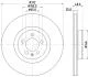 PRO VW Гальмівний диск передн. POLO VI 17- HELLA 8DD 355 132-011 (фото 4)