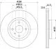 PRO HIGH CARBON MAZDA Гальмівний диск передн. MX-5 15-, FIAT 124 Spider HELLA 8DD 355 132-111 (фото 4)