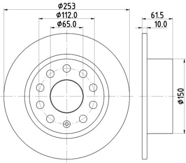 Диск тормозной HELLA 8DD355132281