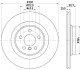 PRO BMW Гальмівний диск задній (High carbon) 1 (F40), 2 Gran Coupe (F44), X2 (F39) HELLA 8DD 355 132-301 (фото 4)