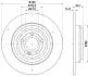 PRO HIGH CARBON DB гальмівний диск задн. GLE V167, C167 HELLA 8DD 355 132-311 (фото 4)