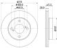 PRO SUZUKI Гальмівний диск передн. IGNIS III 1.2 16- HELLA 8DD 355 132-381 (фото 4)