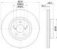 PRO SUBARU Гальмівний диск передн. IMPREZA 1.6, 2.0 HELLA 8DD 355 132-711 (фото 3)