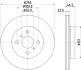 PRO TOYOTA Гальмівний диск передн. YARIS 1.0 20-, 1.5 20- HELLA 8DD 355 134-981 (фото 4)