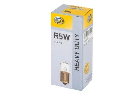 Автолампа Behr Hella Standard R5W BA15s 5 W прозрачная HELLA 8GA002071241