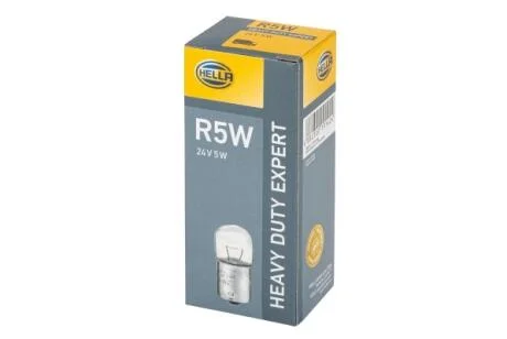 Автолампа Behr Hella Heavy Duty R5W BA15s 5 W прозрачная HELLA 8GA002071261