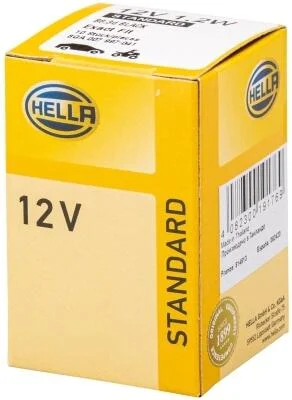12V 1,2W Миниавтолампа цоколь B8,3d HELLA 8GA 007 997-041 (фото 1)