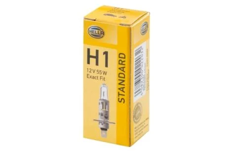Лампа накаливания STANDARD H1 12V 55W P14,5s HELLA 8GH002089131