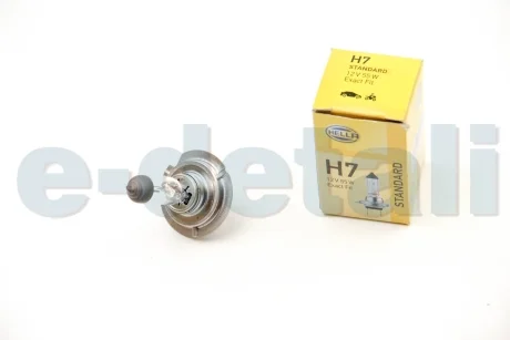 Автолампа Behr Hella Standard H7 PX26d 55 W прозрачная HELLA 8GH007157121