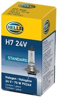 H7 24V 70W Автолампа HELLA 8GH 178 555-251