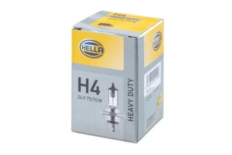 Лампа накаливания, H4 24V 75/70W P 43t HELLA 8GJ002525251