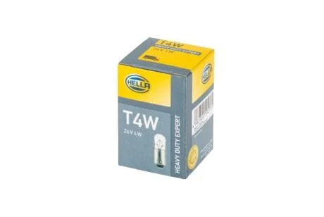 Автолампа Behr Hella Heavy Duty T4W BA9s 4 W прозрачная HELLA 8GP002067261