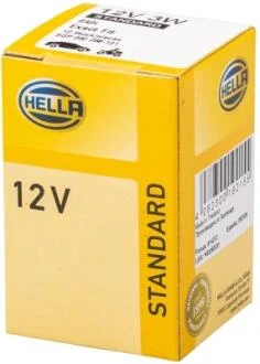 H 12V 3W Лампа розжарювання STANDARD HELLA 8GP 002 068-131