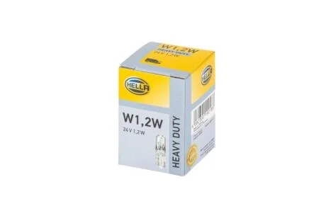 Автолампа Behr Hella Heavy Duty W1,2W W2x4,6d 1,2 W прозрачный HELLA 8GP002095241