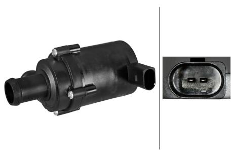 VW Додатковий водяний насос AMAROK 2.0 BiTDI 10-, GOLF V 1.4 TSI 05-, AUDI A3 1.4 TFSI 07-, SKODA FABIA II 1.4 TSI 08- HELLA 8TW 358 304-581